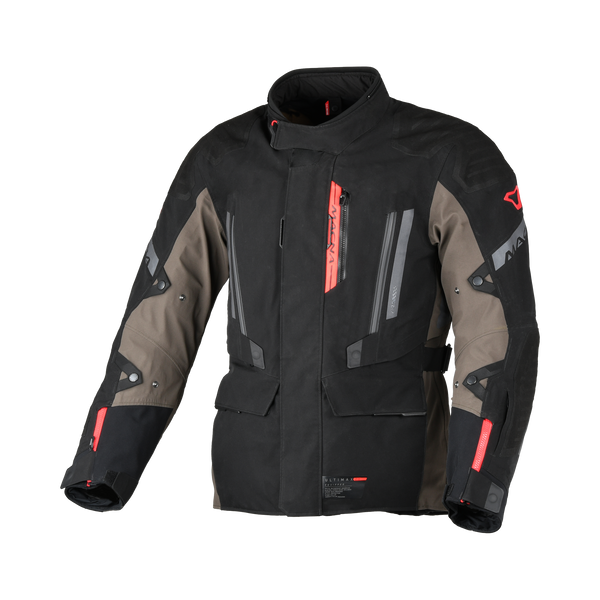 Macna laminated textile mc jacket ultimax 2.0 black /gray /red