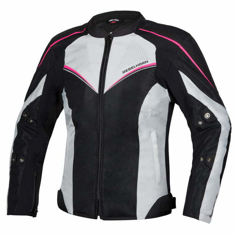 Rebelhorn Dam Textil Mc Jacket Hiflow IV Negro /Plata /Pink