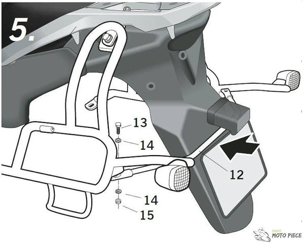 Soporte del sistema shad 3p (lado) -Suzuki DL 650 V-Strom (S0VS64SF)
