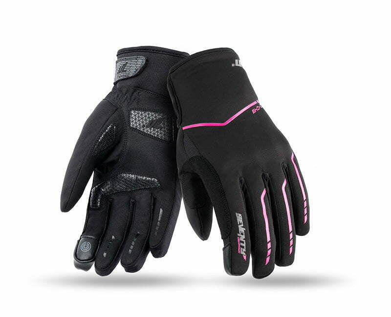 Setenta mujeres MC Gloves impermeables SD-C51 Negro /Pink