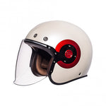 SMK JET MC helmet retro white