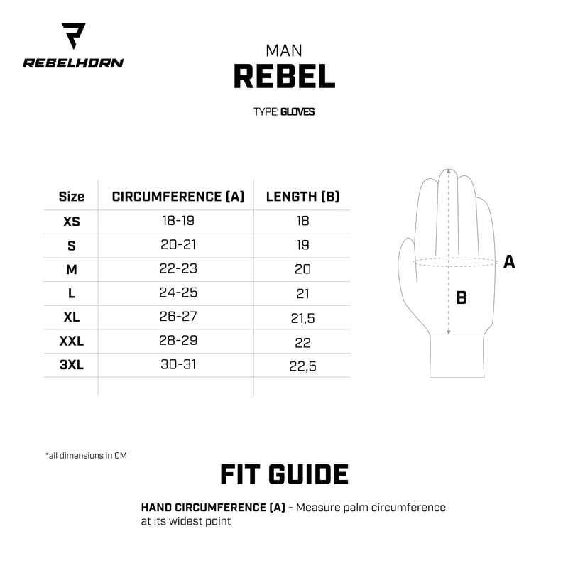 Rebelhorn Sport Mc Guantes Rebel Negro /Gripe