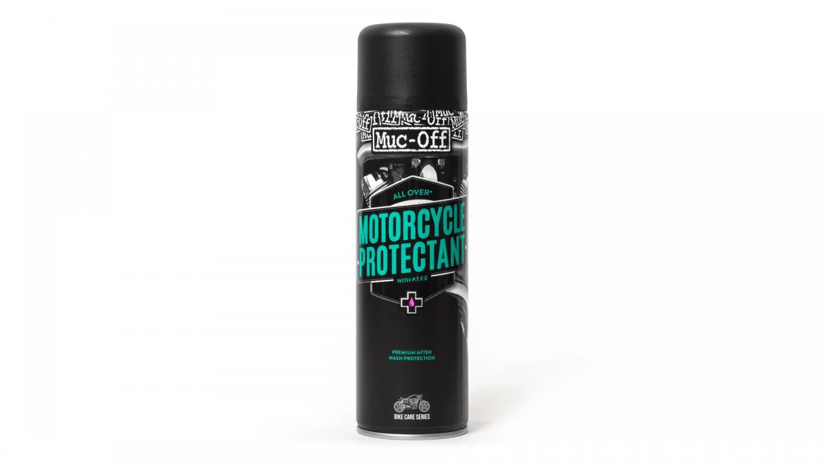 Muc-Off Motorcycle Protectant spray för skydd av motorcyklar, med avancerad formula för långvarigt skydd mot korrosion och smuts.