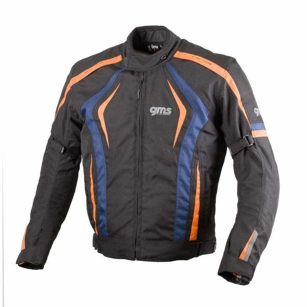 GMS Textile MC Jacket Blouson Pace negro /naranja /azul