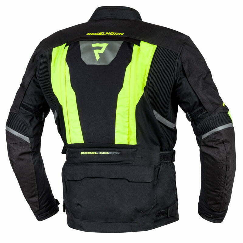 Rebelhorn textil Mc chaqueta Hardy II negro /gripe amarillo