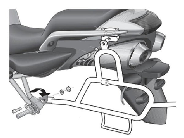 Soporte del sistema shad 3p (lado) - Yamaha FZ6 Fazer / N / S2 (Y0FZ67SF)