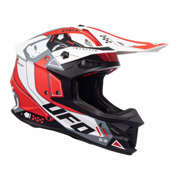 Ovnis cross mc casco intrepid rojo /blanco