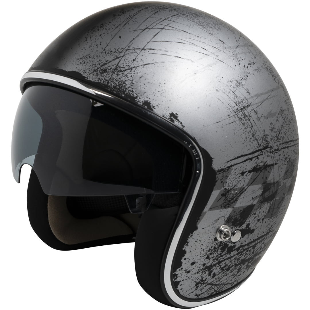 IXS77 2.5 Open MC Helm Matt Black /Silver