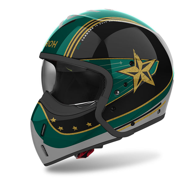 AUROH Open MC Casco J110 Comando verde