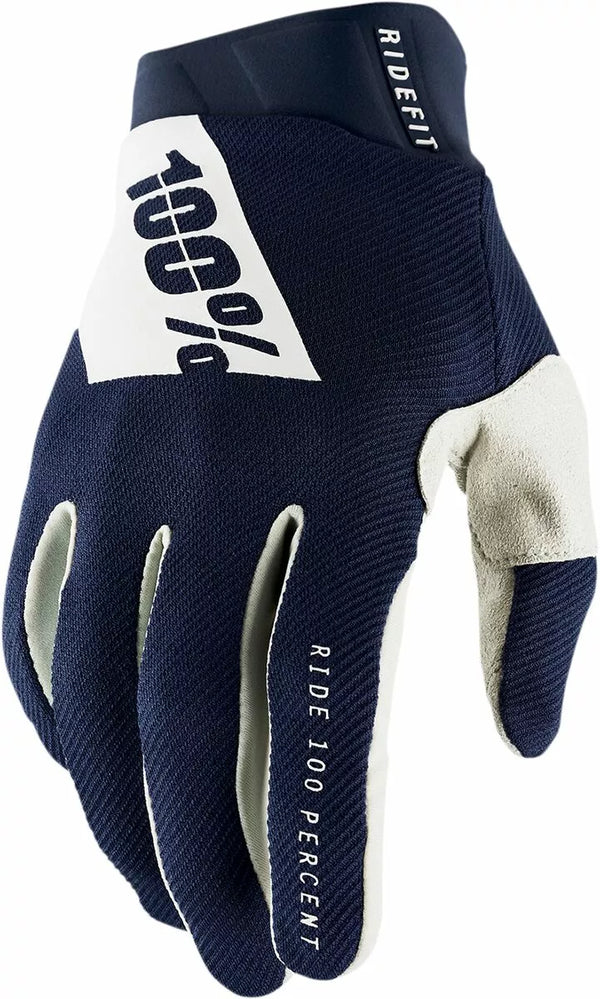 100% Glove RideFit NV/WH MD 10010-00026