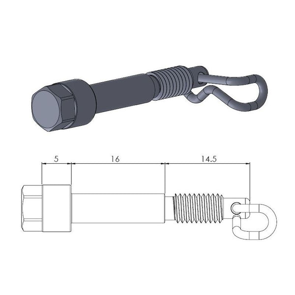 Pin de la pastilla de freno de Moto-Master 213041