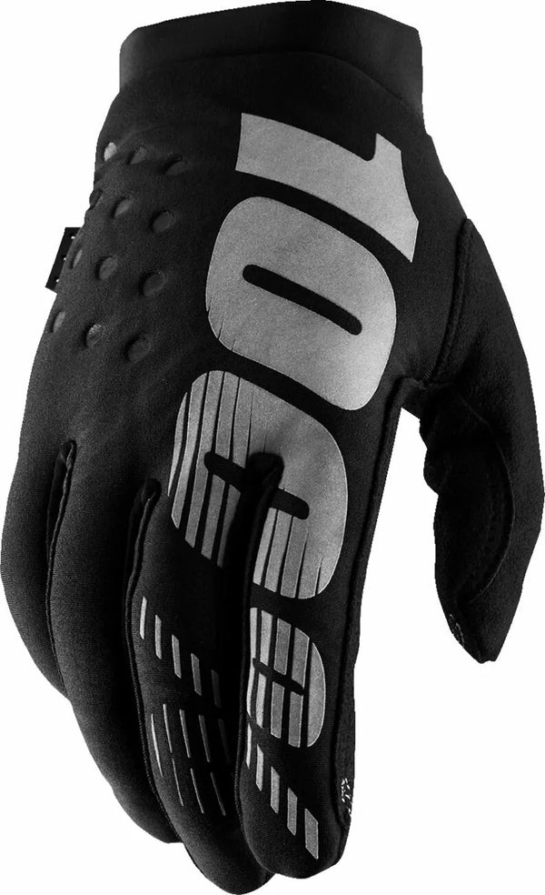 100% Glove Wm Brisk BK/GY S 10005-001
