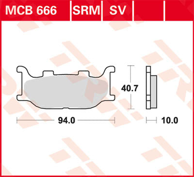 TRW BRAKE PAD TRW MCB666SV MCB666SV