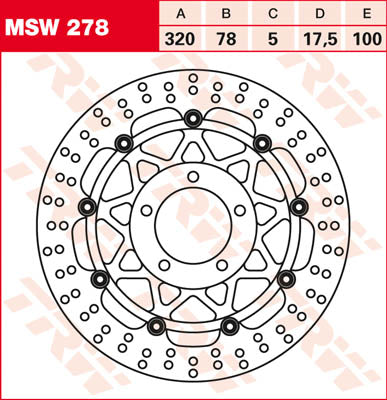 TRW Brake Disc FL MSW278 MSW278