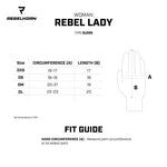 Rebelhorn Mujeres Mc Gloves Rebel Negro