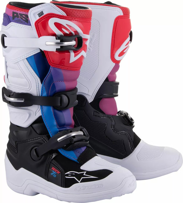 Alpinestars (MX) Boot Tech7s W/B/Rainbow 7 2015017-289-7