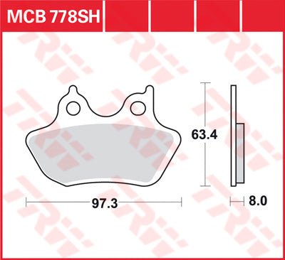 Padera de freno TRW 44082-00C MCB778SH