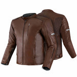 SHIMA MC-Cuero Cazador de chaqueta+ 2.0 marrón