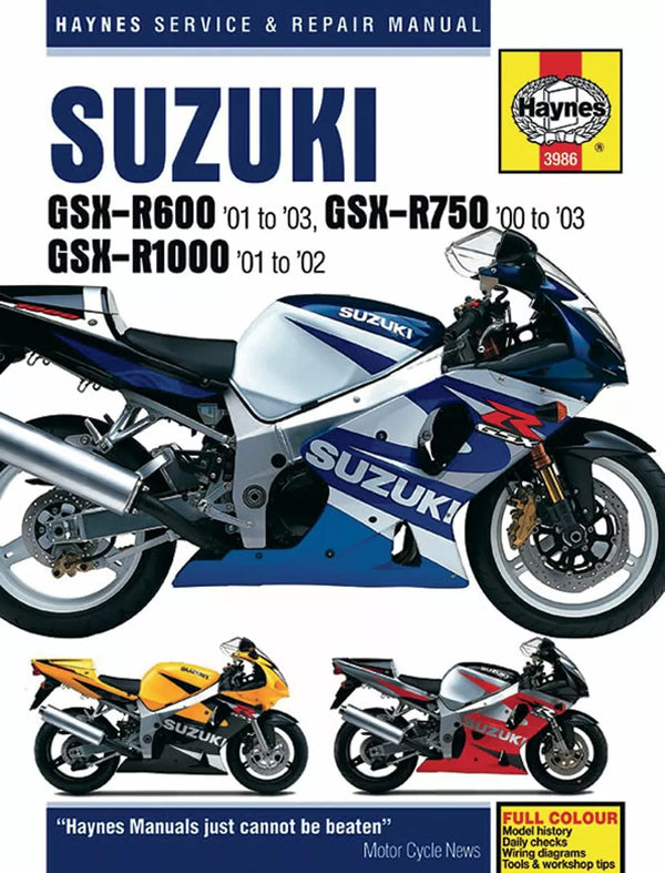 Manual de Haynes Hay Suz GSXR 3986