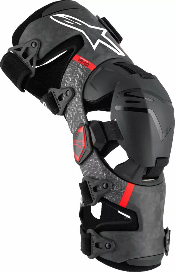 Alpinestars (MX) KNEABRACE S-TECH RK-10 BLK/RD 6501425-13-L