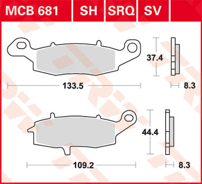TRW BRAKE PAD TRW MCB681SV MCB681SV