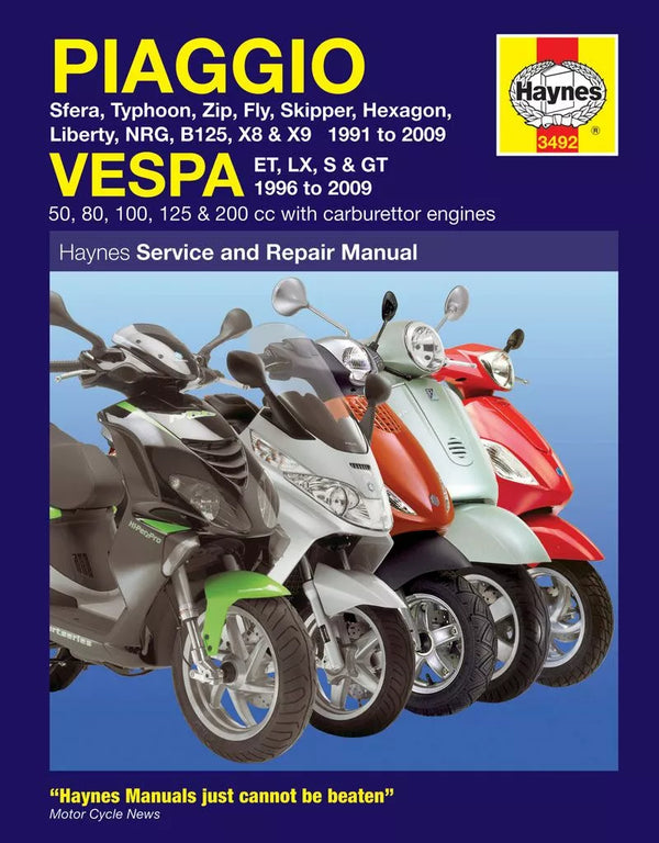 Haynes Piaggio (Vespa) Scooters 3492
