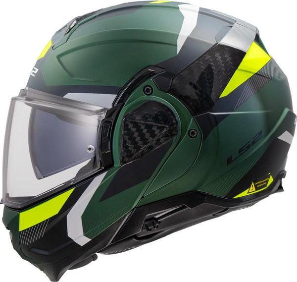 LS2 Openable MC helmet Advant II Triple Green
