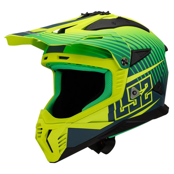 LS2 Cross MC Helmet Fast II Duck Matt Green /Fry