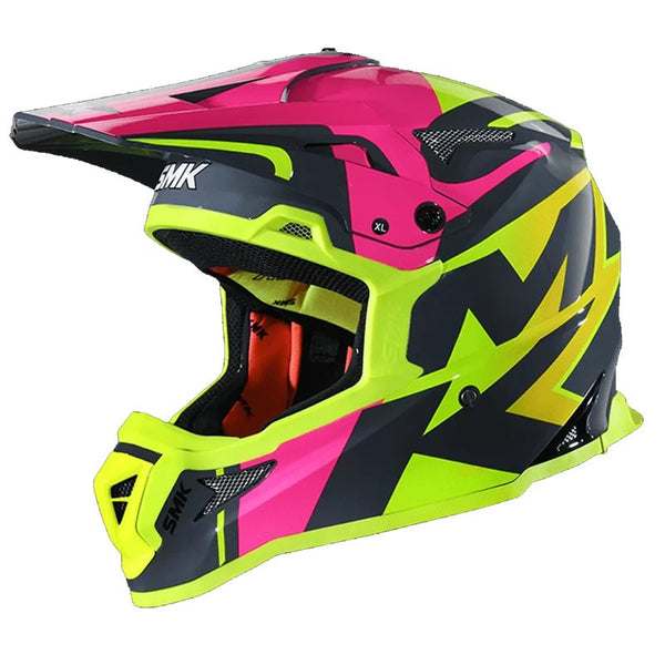 Casco SMK Allterra Xpower amarillo/rosa
