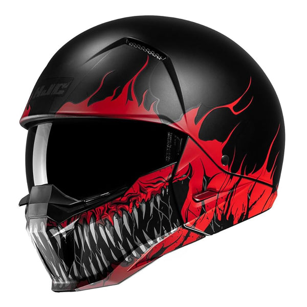 HJC Open MC Helmet i20 Sfraw Black /Red