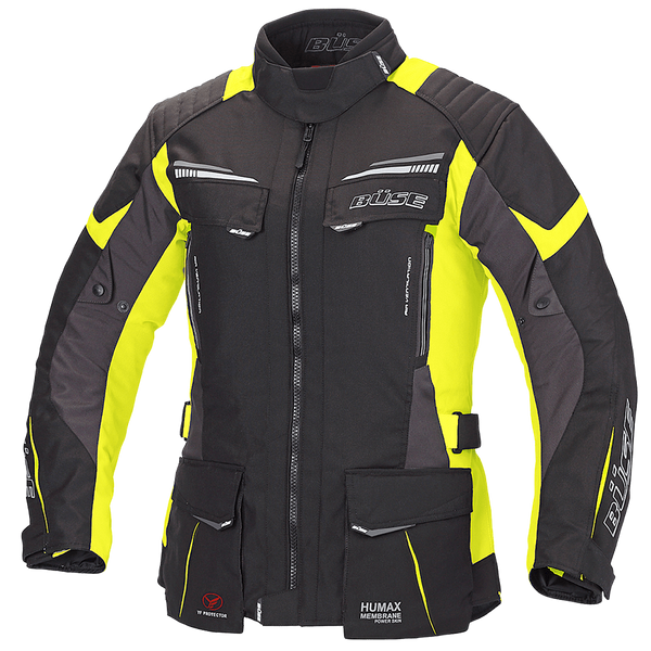 BUSE Women's Textile Mc-Jacket Lago Pro Black / Flu 