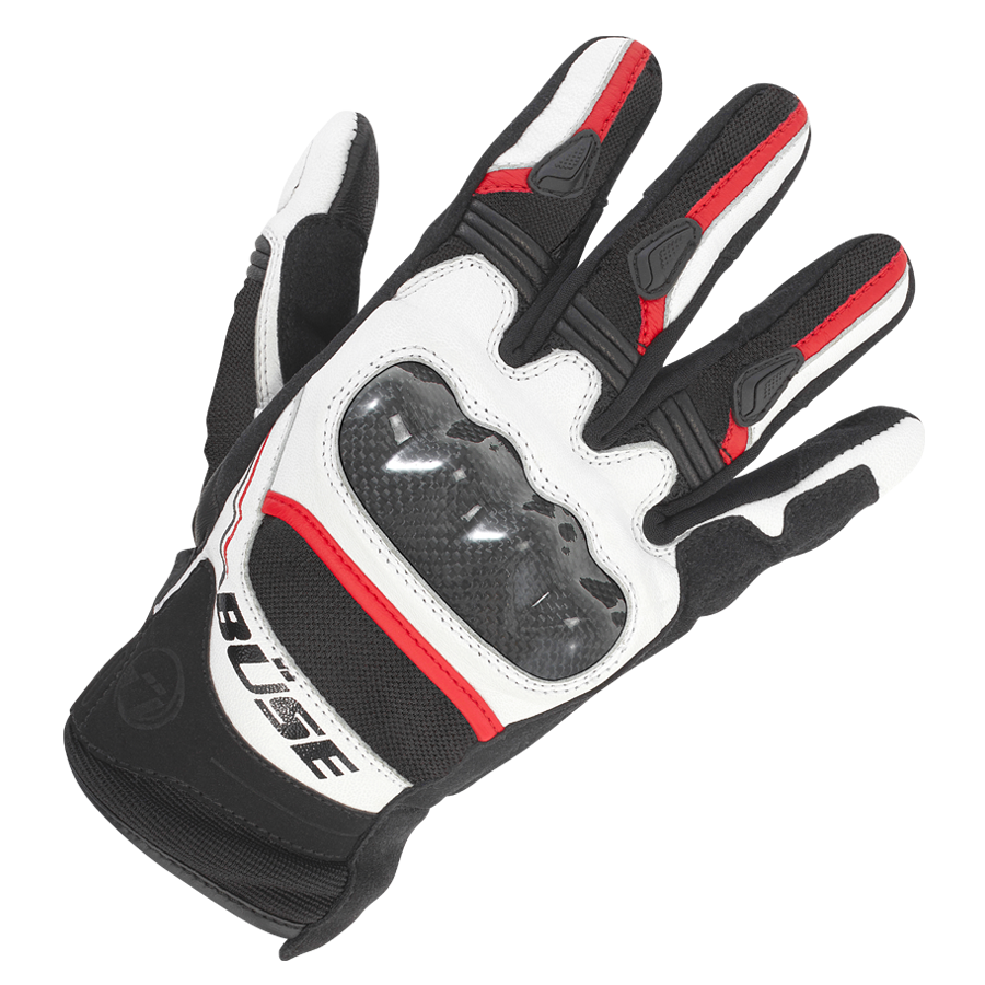 Büse Mc-Gloves Safe Ride Negro /Rojo