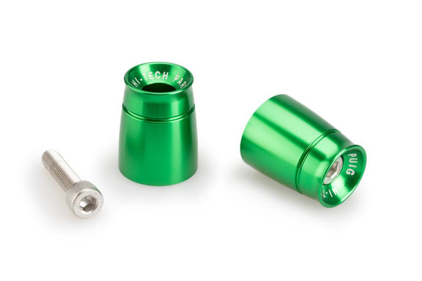 Bar End de aluminio mod.Sport Kawasaki C/Green