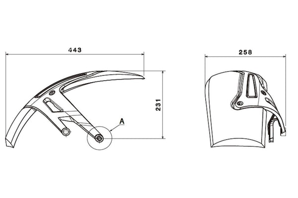 CHOPS trasero BMW R1200R/RS 18-/R1250/RS 19- C/blah