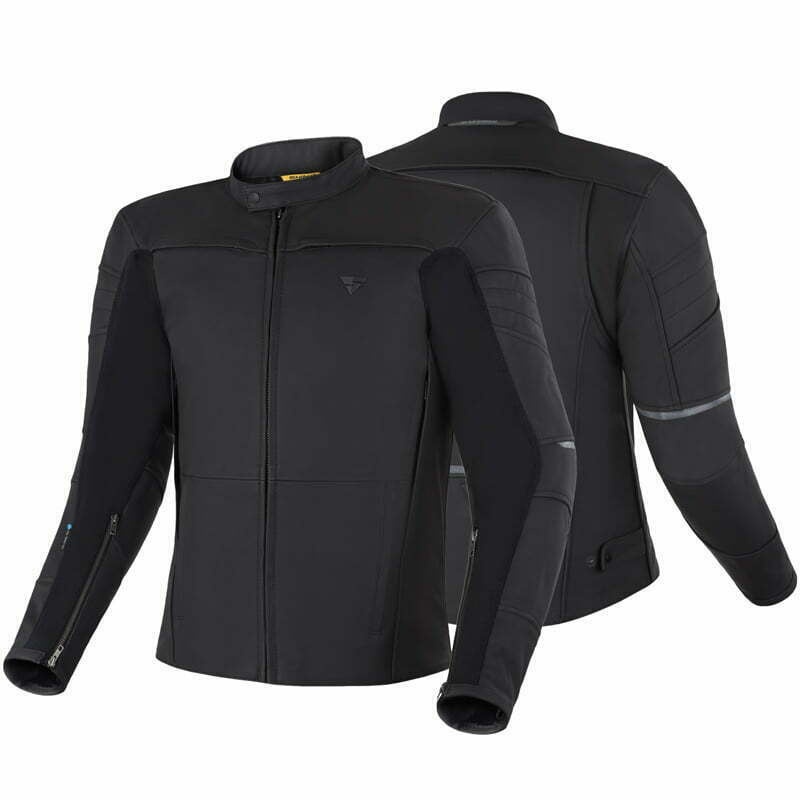 Shima Mc-cuero chaqueta sombra tfl negra