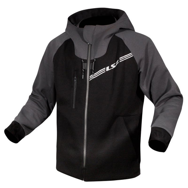 LS2 textil mc-hoodie acelerador negro /gris oscuro