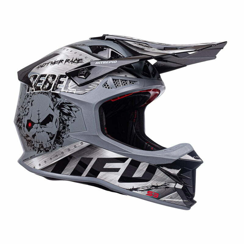 Ovnis cross mc casco intrepid rebel metal