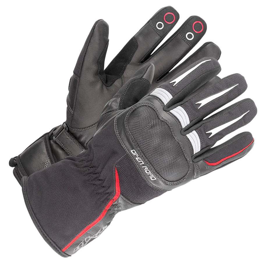 Büse Mc Gloves Open Road Touring Negro /Rojo