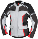 IXS Lady Textil Mc-Jacket Evans-St 2.0 Gray /Red