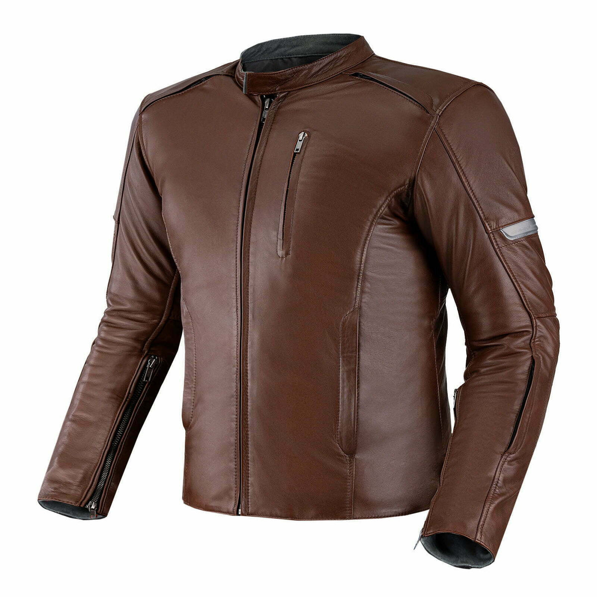 SHIMA MC-Cuero Cazador de chaqueta+ 2.0 marrón