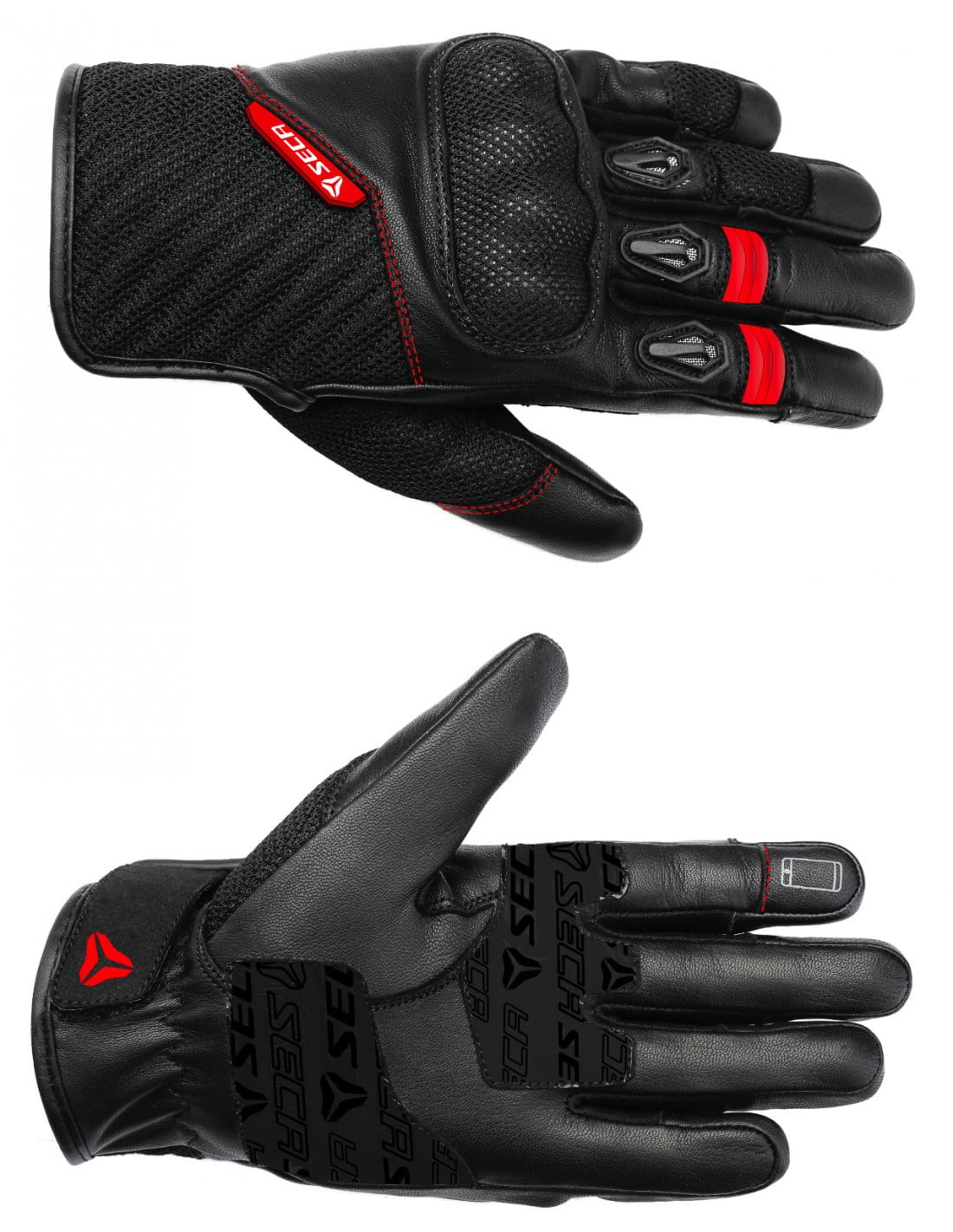 Seca MC Gloves Axis Mesh Black /Red