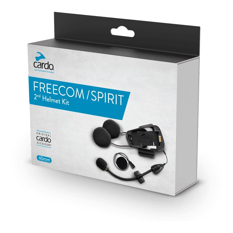 Cardo Freecom/Spirit 2:a Helmit Kit med mikrofon, högtalare och monteringsfäste för hjälm. Perfekt för kommunikationssystem inom stad och MX.