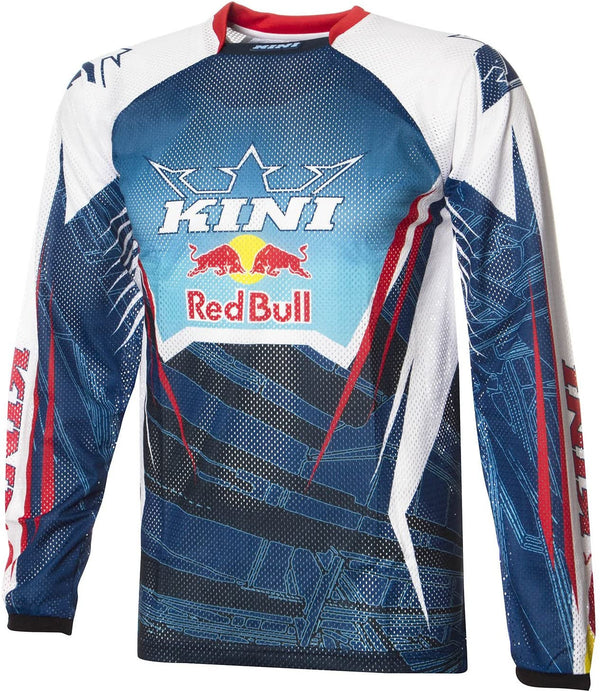 Kini Red Bull Competition camisa marina ventilada blanca