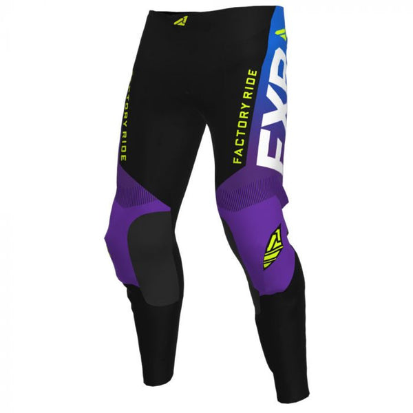 FXR Helium MX Pantalones cruzados 20 Black /Purple /Blue Fade