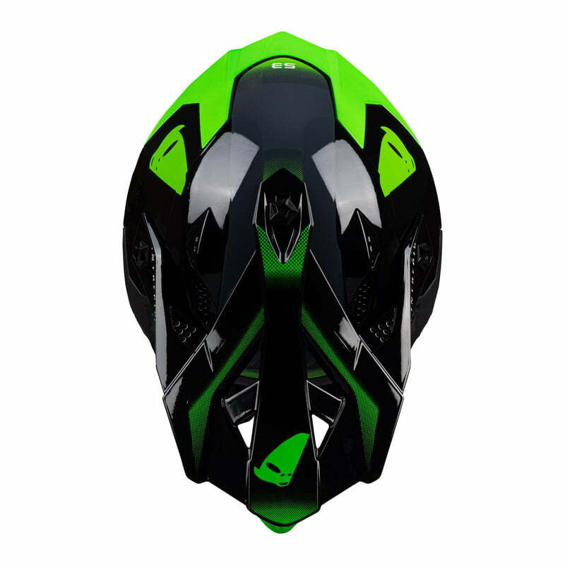 Ovnis cross mc casco intrepid negro /verde