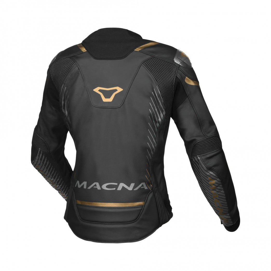 Macna Lady Leather MC Chaqueta Tronniq Negro /Oro